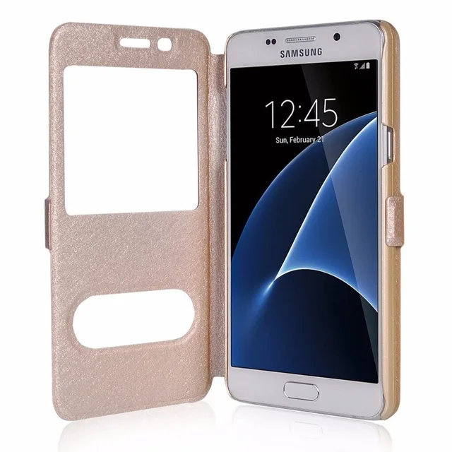 Cheap Flip Case For Samsung Galaxy J5 Prime Case For Samsung J5 Prime Cover Quick Window Wallet Case For Samsung Galaxy J5 Prime G570F