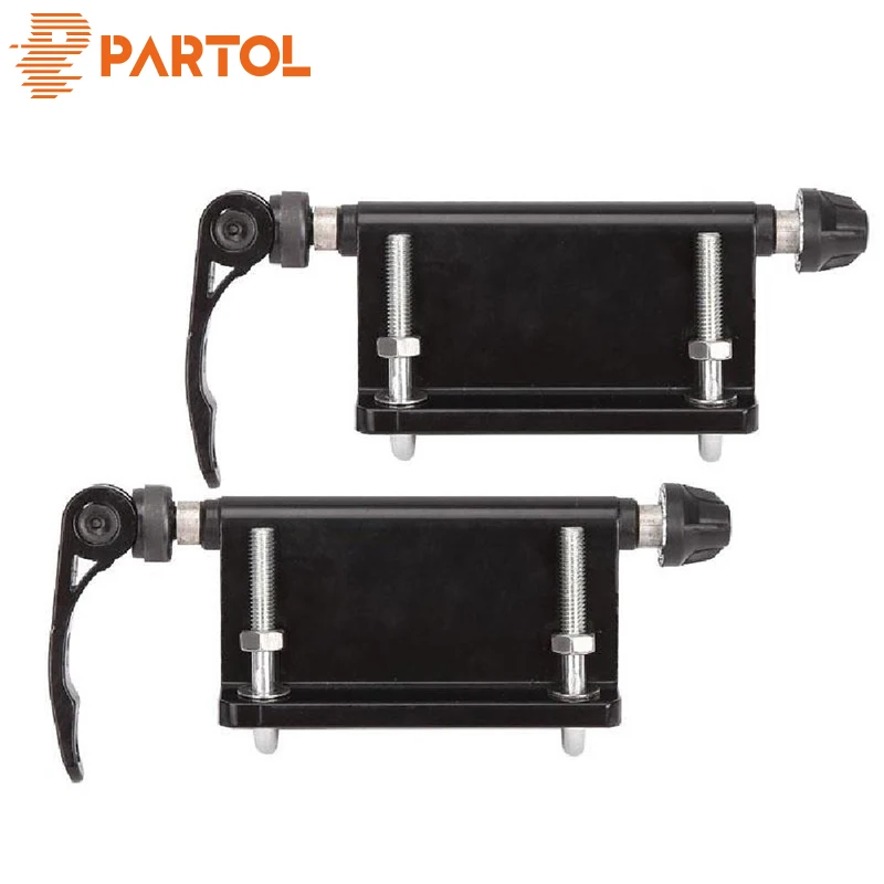 

Partol Universal Black Alloy Bicycle Block Quick-release Fork Mount For Pickup mounted either vertically or horizontally