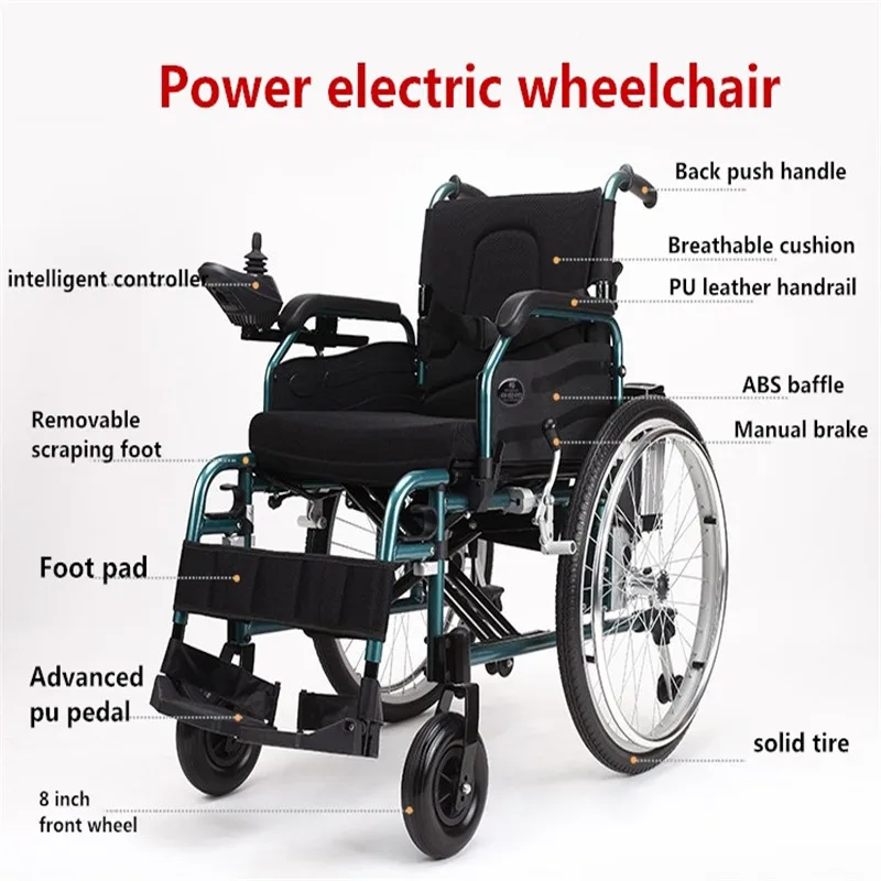 lightweight handicapped electric wheelchair for disabled people (16)