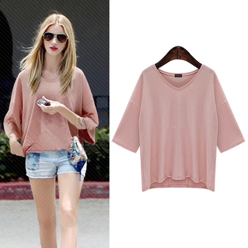 

2019 Fashion Female T-shirt plus size Cotton multiple colour Women Tshirts Summer Casual T Shirt Femme Top 5XL 6XL