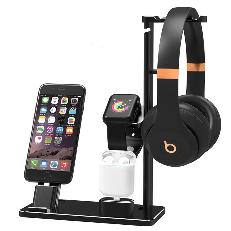 

2019 Aluminum 3IN1 Charger Multifunction Charging Stand For iPhone Xs max /Apple Watch/AirPods phone charger stand