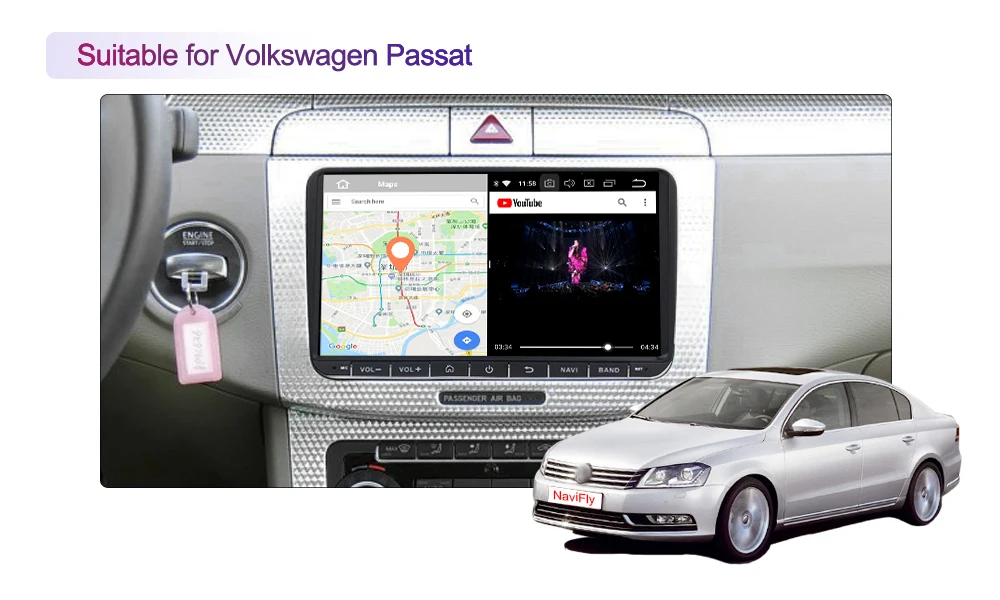 Best 1024x600 9" Android 9.1 2+32G Car Multimedia  player for VW SKODA Octavia SEAT GOLF 5 Golf 6 POLO PASSAT B5 B6 JETTA TIGUAN DVD 11
