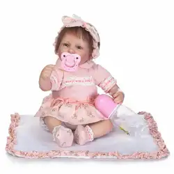 Npkcollection 40 см силикона Reborn Baby Doll игрушки Реалистичные подарок на день рождения для малыша детский Прекрасная принцесса для новорожденных
