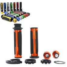 Универсальные CNC мотоциклетные рукоятки 7/" 22 мм алюминиевые резиновые ручки на руль ручки руля комплекты ручек зажимы двигателя