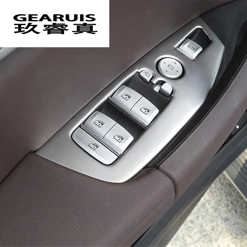 

Car Styling For BMW x3 g01 Window Lifter Control Frame Switch Decor Armrest Panel Trim interior stainless steel Stickers Covers