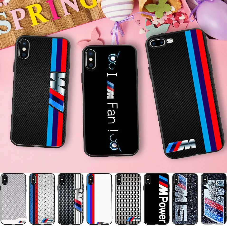 Beste Minason Zachte Siliconen Telefoon Case voor iPhone X 5 S 5 S 6 6 S 7 8 Plus Cover BMW M5 M3 Logo Capa Fundas capinha de Celular