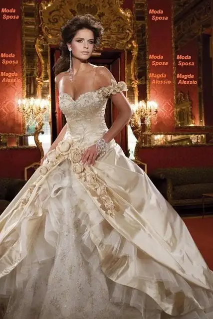 2016 vestido de novia bordado con cuentas rosas champagne de lujo