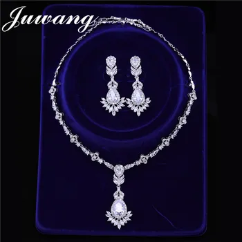 

JUWANG Brand Luxury Wedding Jewelry Set for Birdal Fashion Party Engagement Gift Valentine's Day