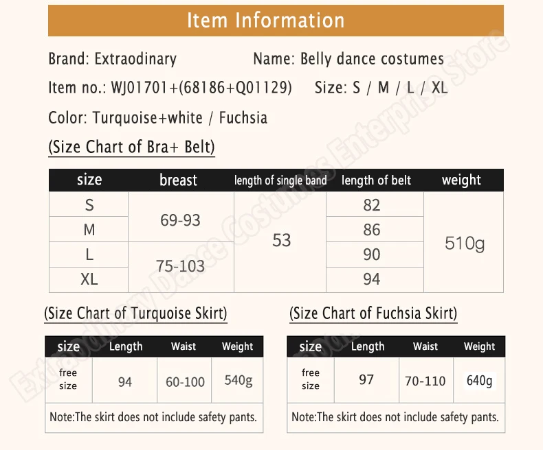 Dance Belt Size Chart