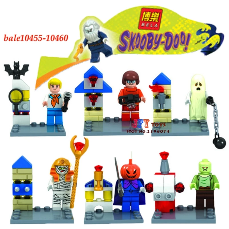 

6pcs star wars super heroes marvel Bela Scooby Doo Fred/Shaggy building blocks model bricks toys for children juguetes