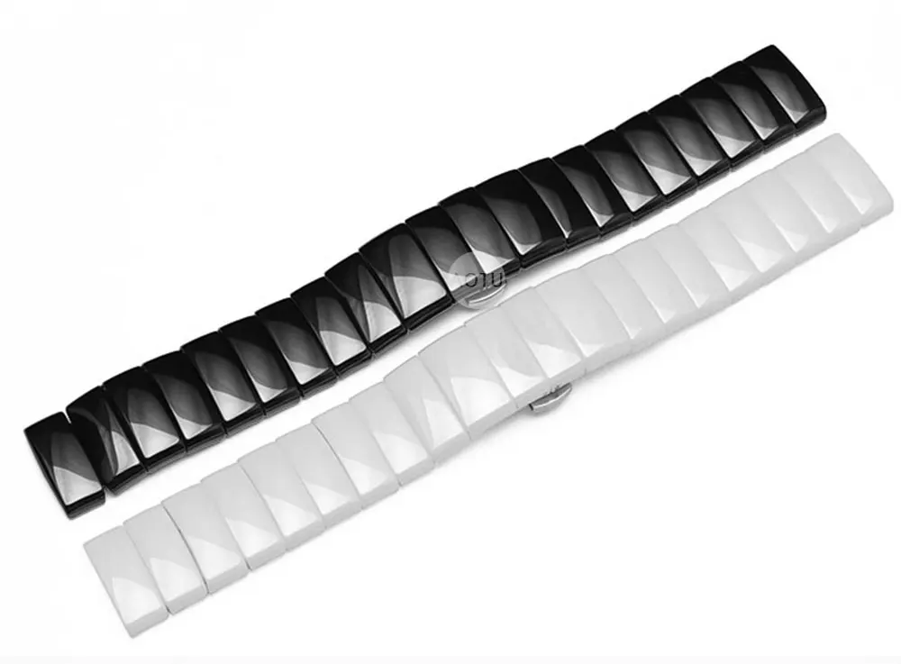 14 мм 21 мм жемчужный керамический ремешок для часов, наручные часы для Rado True Series, фирменный ремешок для часов 316L, Пряжка из нержавеющей стали, черный, белый цвет
