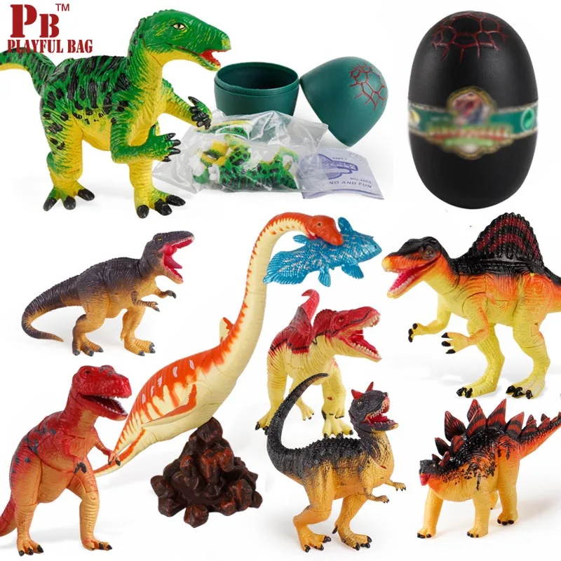 

Assemble dinosaur toy tyrannosaurus rex model small dinosaur egg simulation animal deformation egg hatching egg child boy toys.