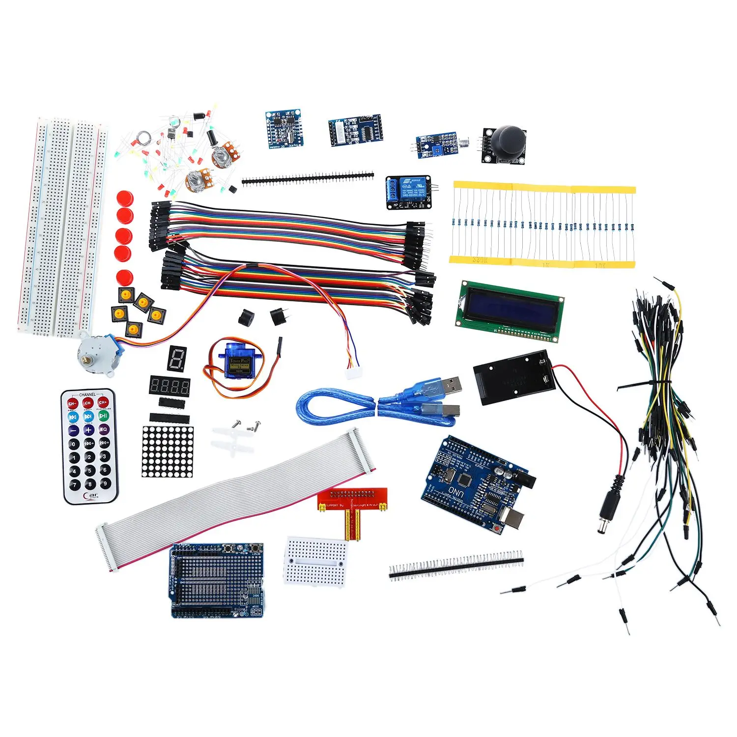 (Прямая поставка) Новый Окончательный UNO R3 стартовый набор для Arduino 1602LCD