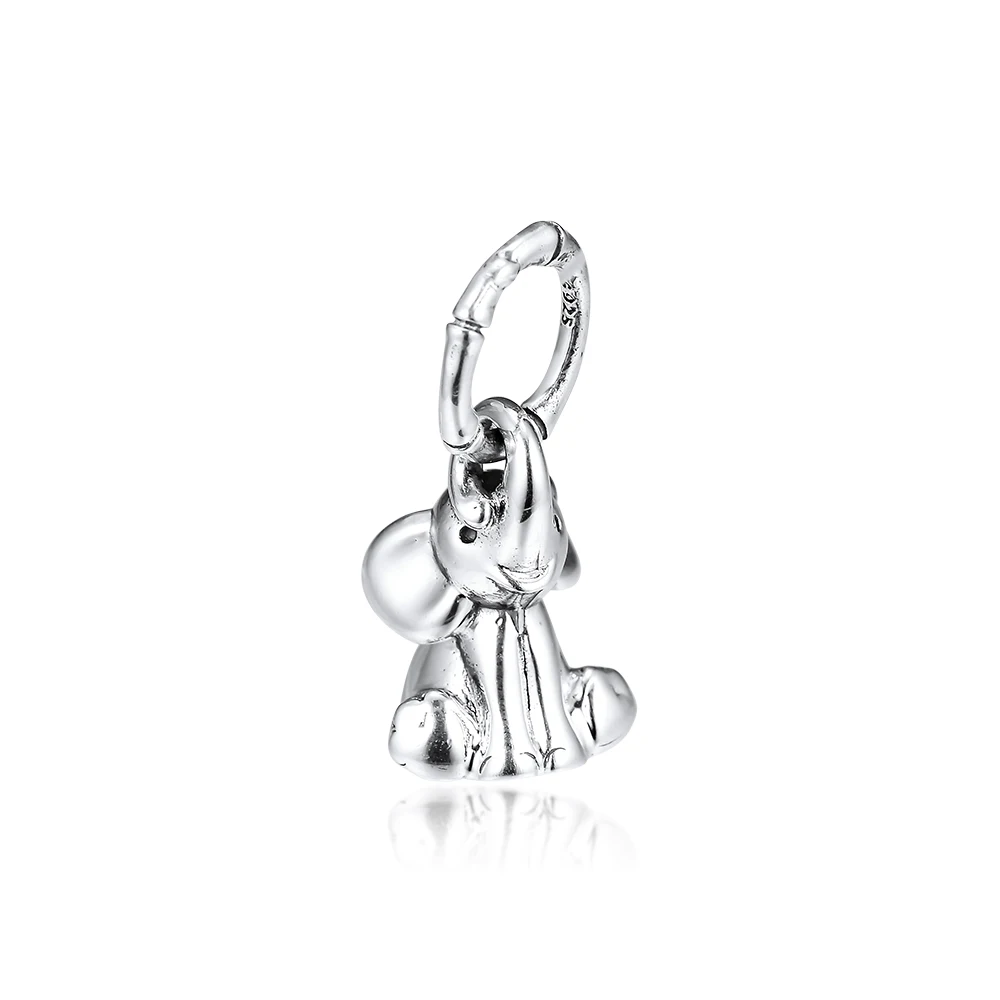 

Pandulaso Summer Beads ELEPHANT HANGING CHARM Fits Original Charms Bracelets For Woman DIY Sterling Silver Jewelry Beads