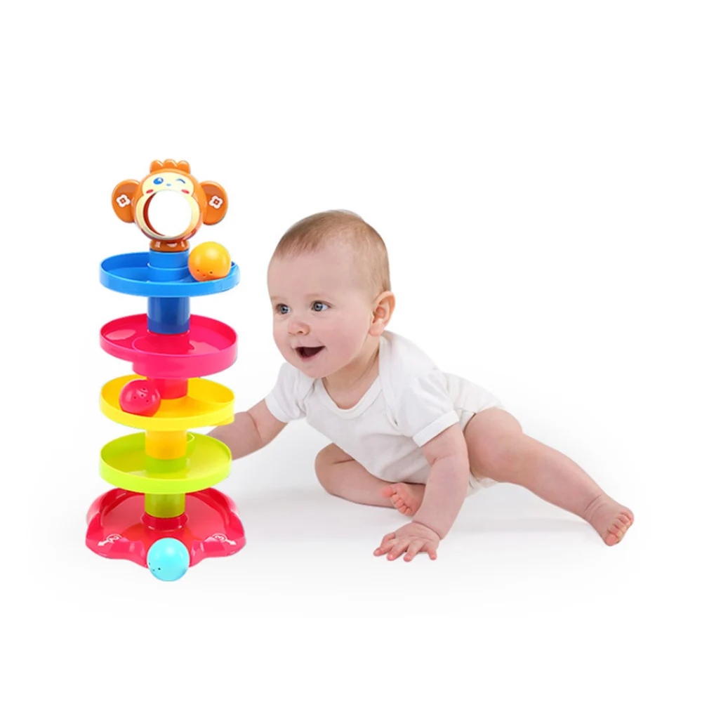 Popular Baby Toys Tower Puzzle Rolling Ball Bell Stackers Kids Toys