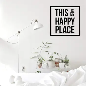 

NEW this is my happy place Nursery Wall Stickers Vinyl Art Decals For Living Room Bedroom Wall Art Sticker Murals