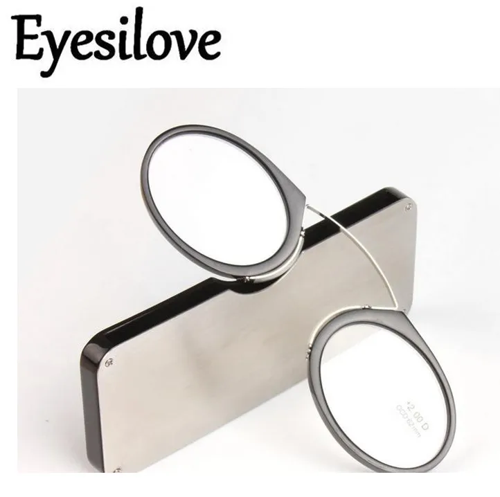 Модные мужские очки для чтения Eyesilove с клипсой женские круглые мини