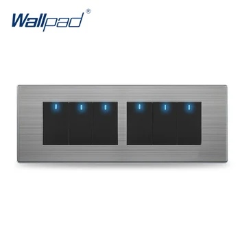 

Wall Light 6 Gang 2 Way Switch Hot Sale China Manufacturer Wallpad Push Button One-Side Click LED Indicator Luxury