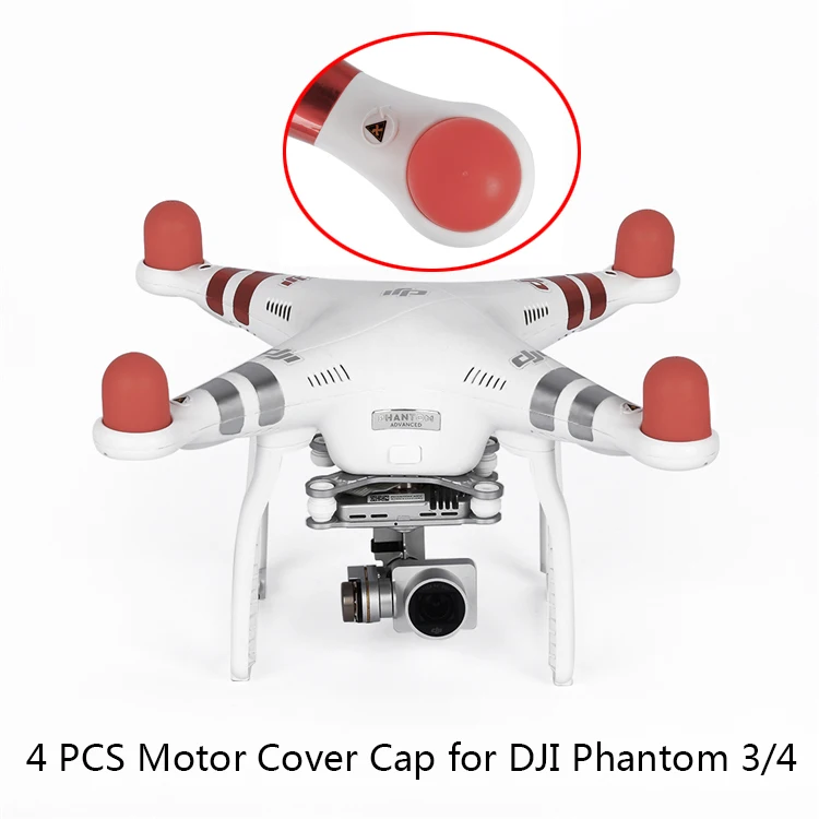 4 шт. крышка двигателя для DJI Phantom 2 3 4 Pro Advanced SE Drone защита двигателя Пыленепроницаемая Мягкая силиконовая шапка комплекты запасных частей