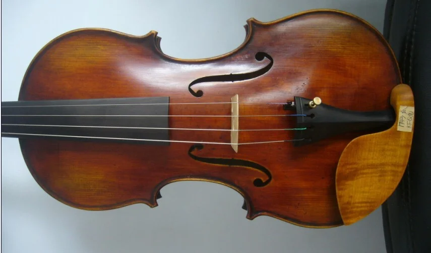 4/4 полноразмерная старинная скрипка Guarneri 1743 черная струна подставка из кленового