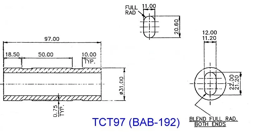 97mm BAB192 (TCT97... BAB349) lámpara única y sola barra de alta potencia de alta reflectividad de Al2O3 cavidad láser Reflector - 5
