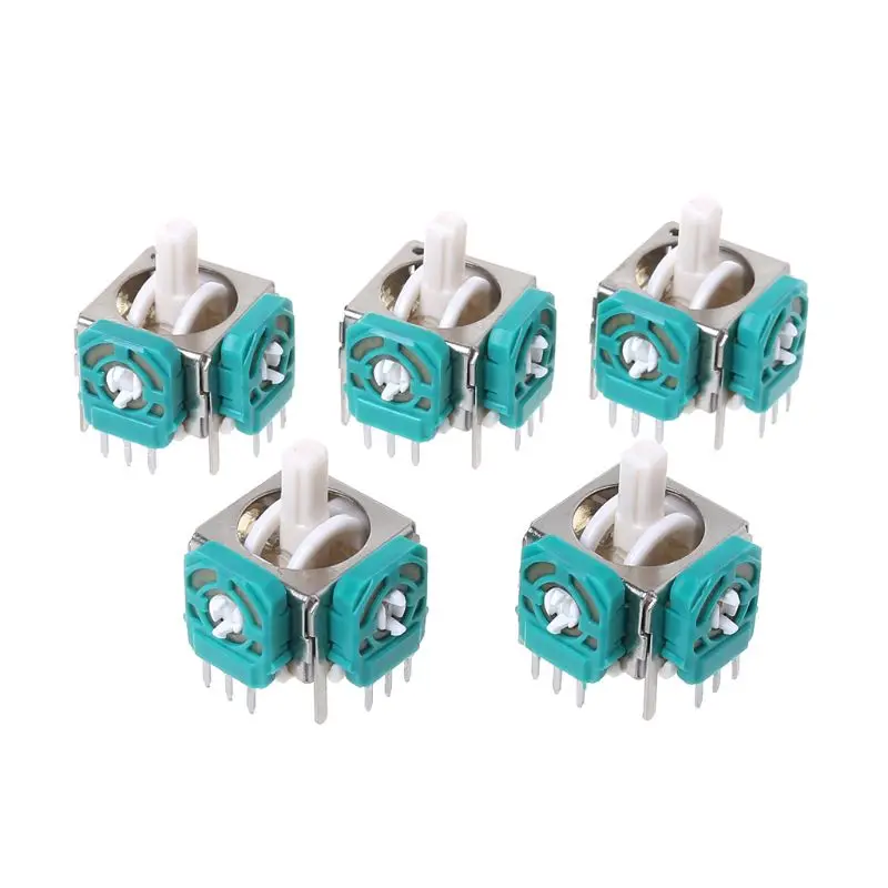 

5PCS 3D Analog Joysticks Sensor Module Stick Replacement Repair Parts Game Accessoires for Nintendo NGC Gamecube Controller