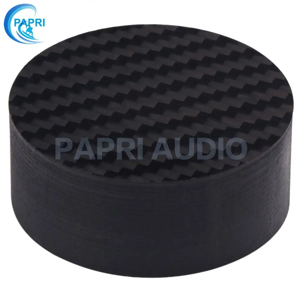 PAPRI 4K Carbon Fiber Speaker Stand Spike Cones Base Feet Pads Isolation HIFI DIY Tube Amps CD Player Audio Chassis