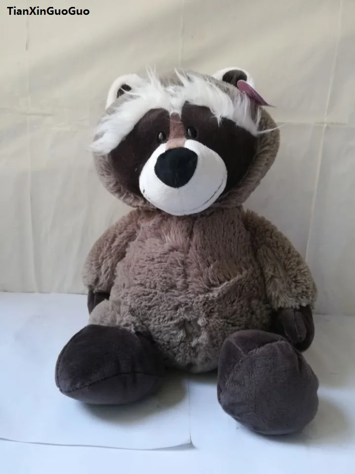 

large 45cm gray raccoon plush toy soft doll throw pillow toy birthday gift w1408