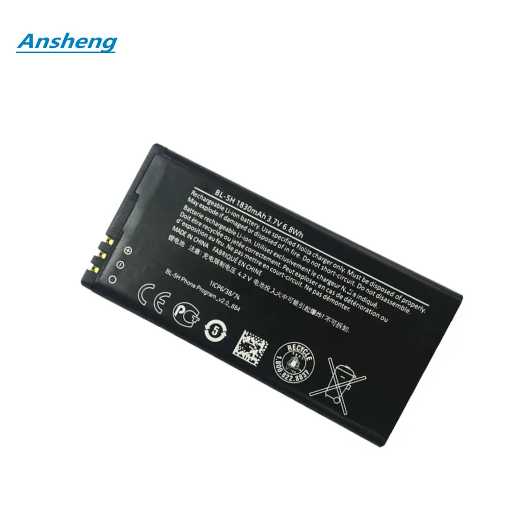 Высококачественная фотобатарея Ansheng 1830 мАч для смартфона Nokia Lumia 630 38 635 636 Lumia630 |