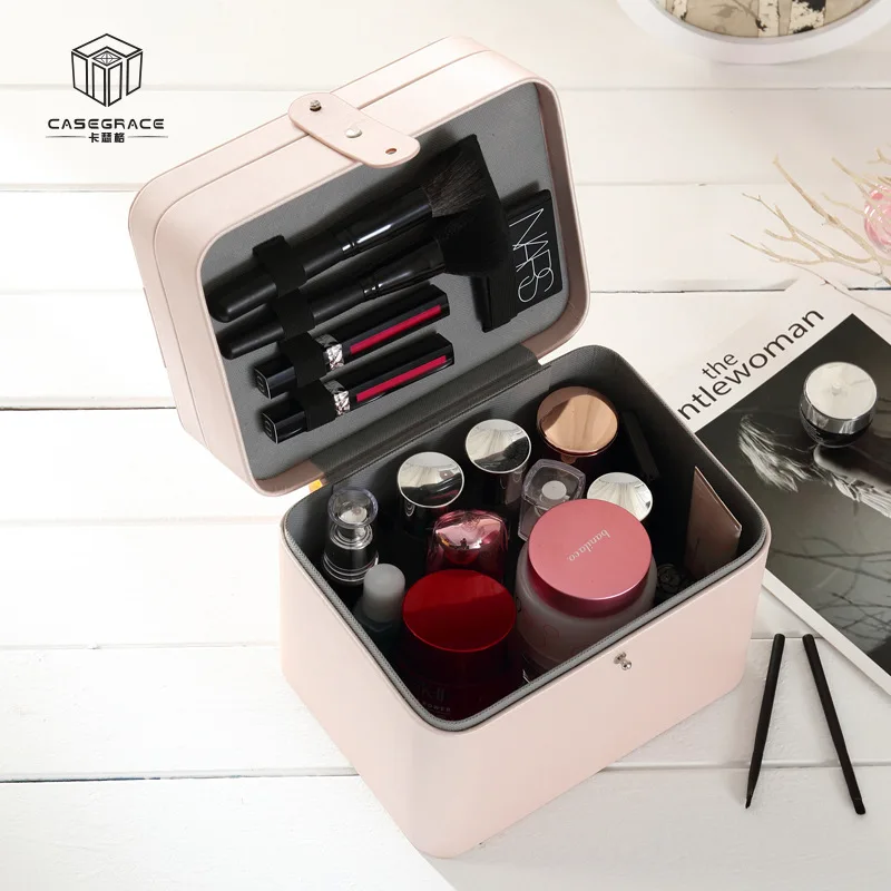 

Casegrace Leather Jewelry Packaging Box Casket Box Storage Jewelry Exquisite Makeup Case Jewelry Organizer Container Boxes Gifts