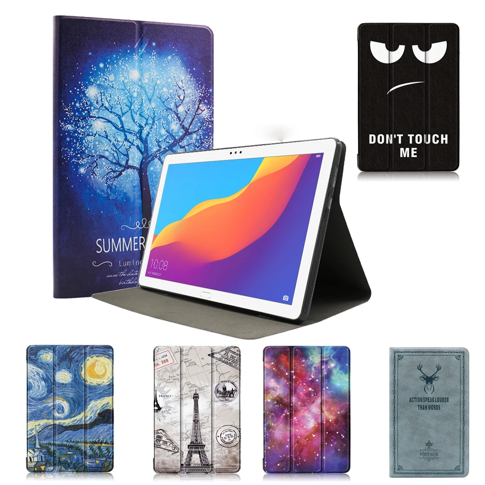 

Ultra Slim PU Leather Flip Case For Huawei MediaPad T5 10.1 AGS2-W09/L09/L03/W19 Case Cover Tablet Stand Protective Coque Shell