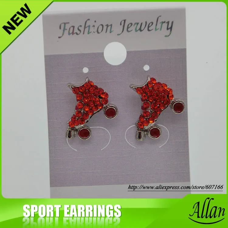 

2017 Skates earring for sports 3 color red/yellow/white in stock