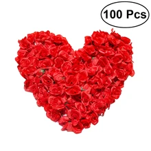 100 шт шелковые тканевые розы, искусственные розы, цветок розы, вечерние свадебные украшения DIY(красный