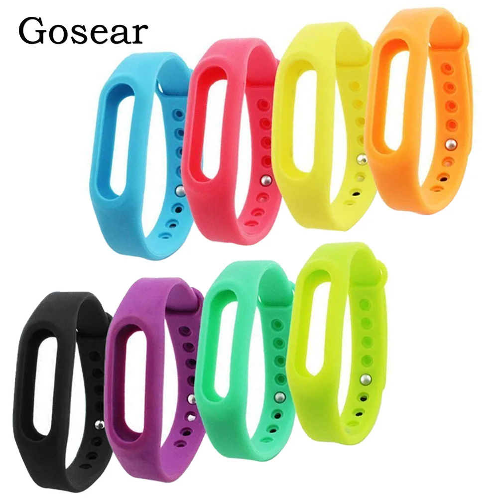 

Gosear 8pc TPU Replacement Watchband Smart Watch Band Strap Bracelet for Xiaomi Xiao Mi Band Xiomi Miband 1S 1 S Accessories