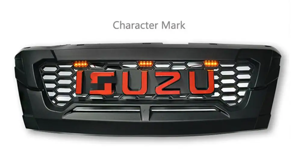 

ABS Front Middle Racing Grills With LED Lights For ISUZU DMAX D-MAX 2016-2018
