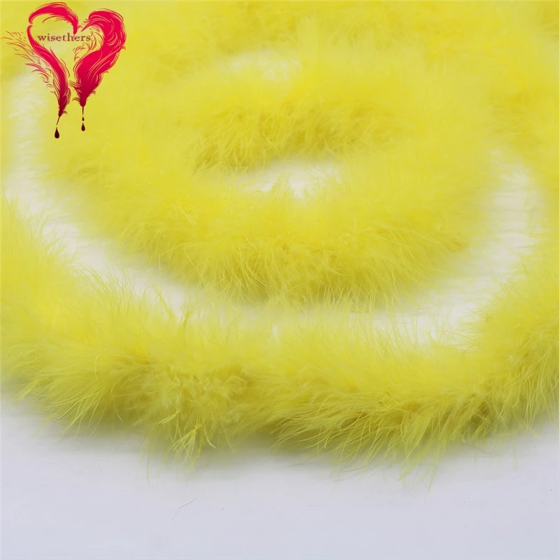 yellow marabou feather boa 2