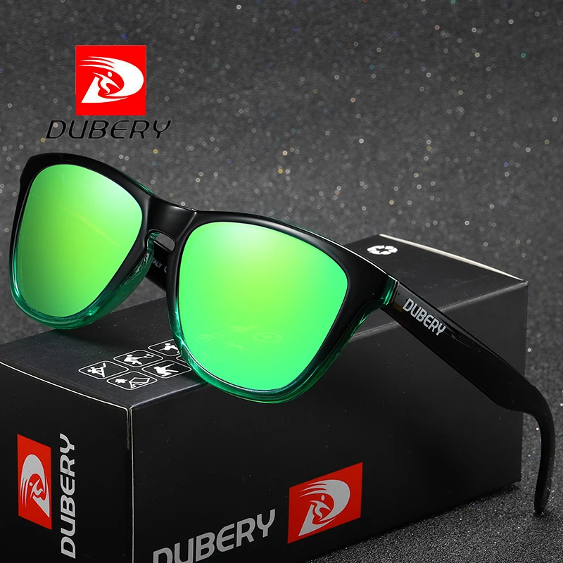 DUBERY UV400 Vintage Солнцезащитные Очки мужские Поляризованные Для Мужчин Оттенки