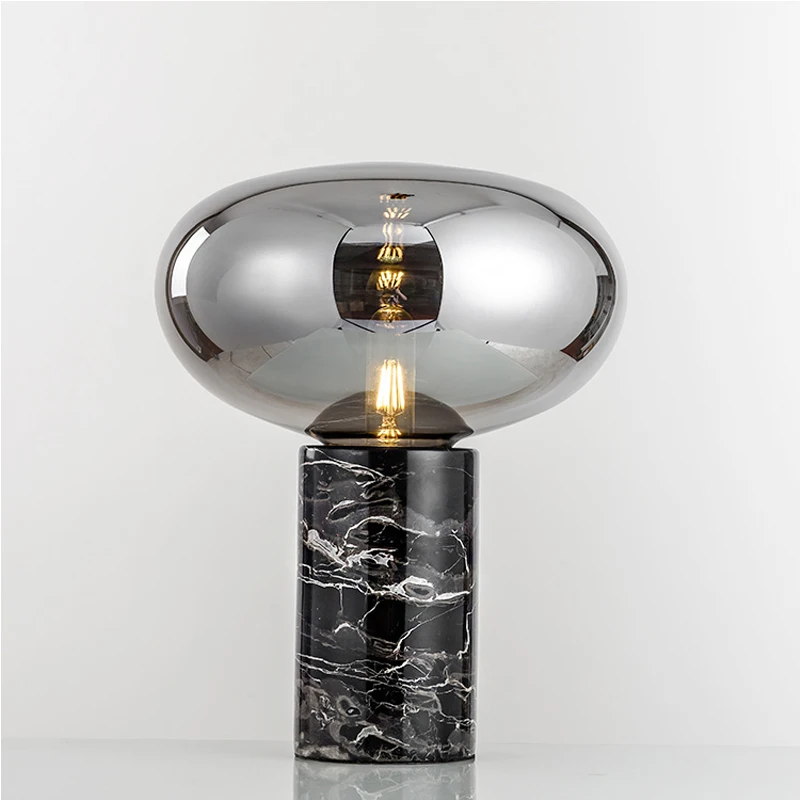 GETOP الحديثة بسيطة منضدة رخامية مصباح الإبداعية جولة كرة زجاجية الراقية المعيشة غرفة نوم الديكور تركيبات GETOP الحديثة بسيطة منضدة رخامية مصباح الإبداعية جولة كرة زجاجية الراقية المعيشة غرفة نوم الديكور تركيبات