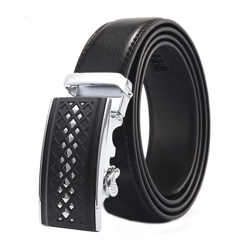 Men Leather Belts Automatic Buckle Metal Belt Lucxury Designer For Youth Business Genuine Wholesale | Аксессуары для одежды