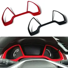 Углеродное волокно Мотометр расходомер приборной панели инструмент настольная панель наклейка отделка Аксессуары для Honda Civic