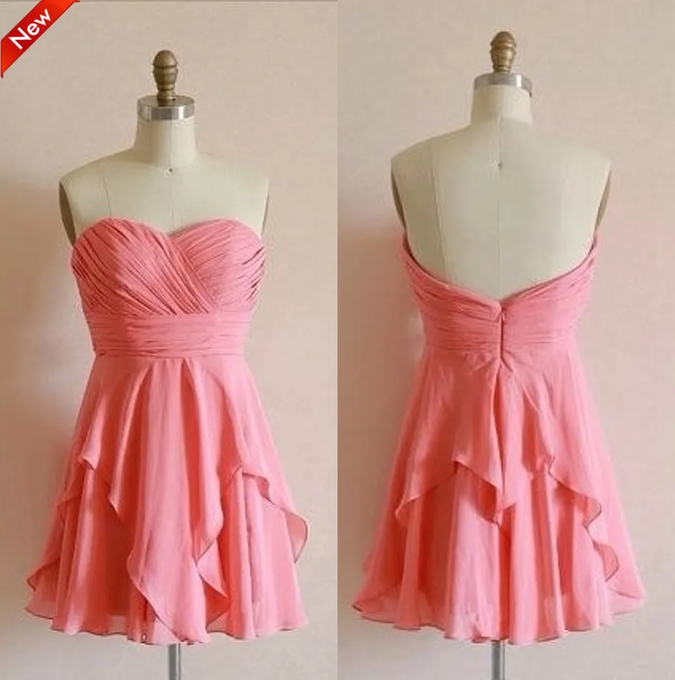 light pink short bridesmaid dresses