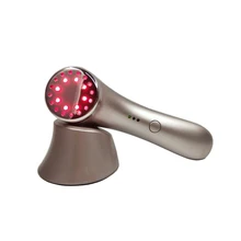 Красный светодиодный светильник с инфракрасным нагревом, терапия, омоложение кожи, удаление морщин и пятен, подтягивающий массажер для лица