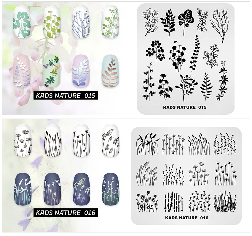 KADS пластины для штамповки ногтей 23 дизайна для дизайна ногтей штамп изображения Шаблон пластины DIY маникюр чистая глубокая гравировка ногтей плесень