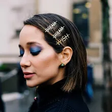 1 шт. золотые металлические заколки Винтаж для женщин девушки неделя письмо аксессуары для волос заколки-пряжки для волос индивидуальные Ювелирные изделия Подарки