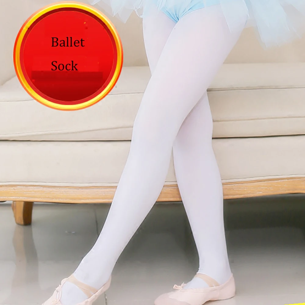 Cheap Ballet Dance Socks For Girls Skin/White Cotton Plus Size Stocking
