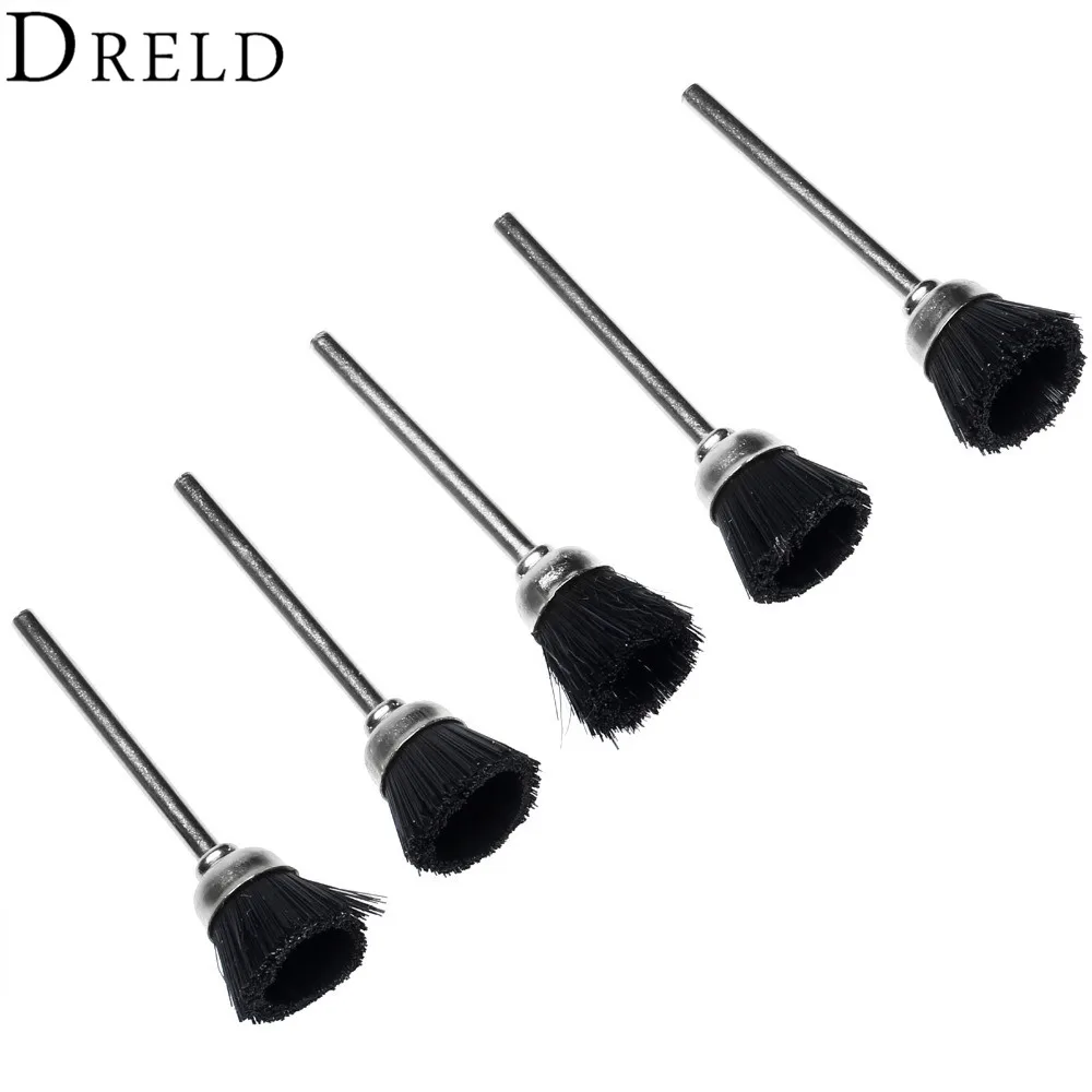 DRELD 5Pcs Dremel Accessories 3mm Shank Mandrel Metal Stiff Abrasive