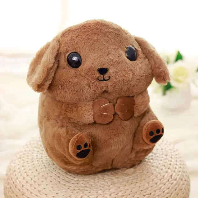 Buy 1pc 32cm 4 colors kawaii round dog plush toy