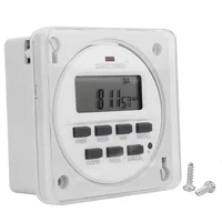 12/24 Format 12V DC Timer Switch 7 Days 24hr Programmable Time Relay Clock Controller Panel Mounted with Countdown OFF Function 1