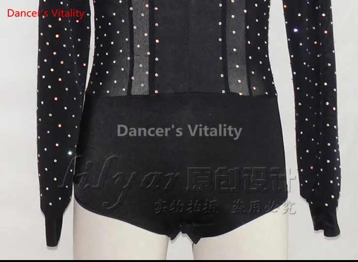 2017Male Latin v collar Dancing Tops Dancing Tops Showing Wear Adult Original Clothes Man Long sleeves Latin Dance Tops male tango outfit