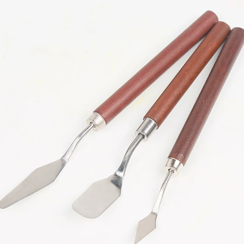  3pcs Metal Spatula Set Oil Painting Paint Scrapers Art Craft Perfect Artist Painting Accessories Ca